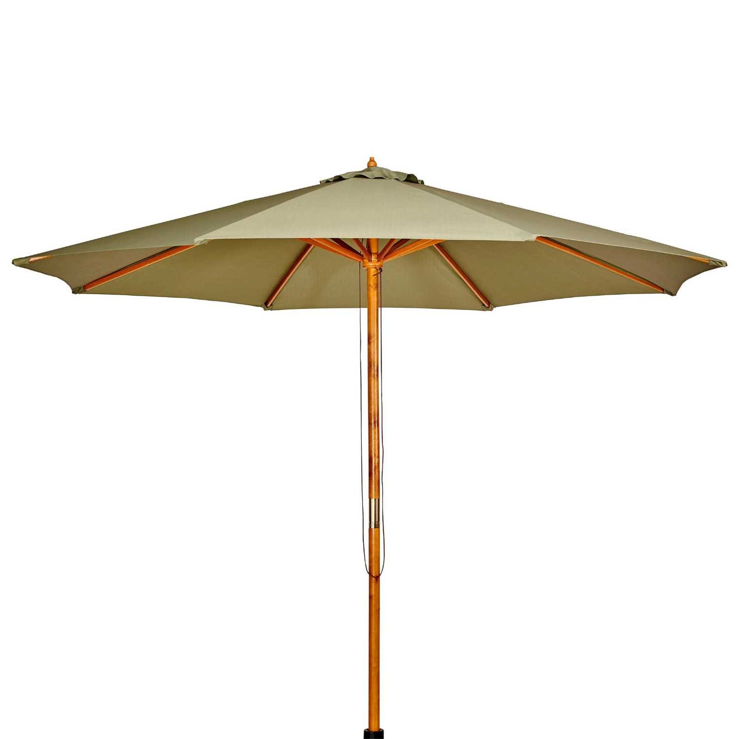 Grote Parasol Houten Tuinparasol Ø 300x260 cm – Extra Stevig & Stijlvol Zonnescherm voor Terras, Balkon & Tuin – Robuust Houtframe & UV-Beschermend Doek - Casa